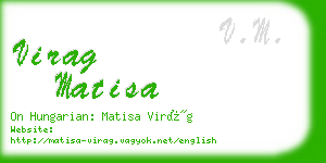 virag matisa business card